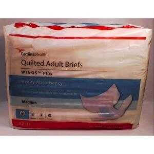 CARDINALHEALTH‎ Adult Briefs Adult Medium White New Quilted Heavy Absorbency